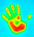 Thermograph-Hand print Royalty Free Stock Photo