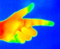 Thermograph-Pointing Hand 2 Royalty Free Stock Photo