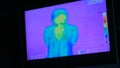 Thermographic camera view of woman