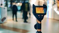 Thermographic device is scanning a public place