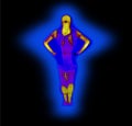 Thermographic image of the human body