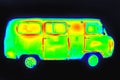 Thermographic image of vehicle