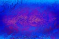 Thermographic of Roots in the underground, Blue and Pink vibrant Colors. Royalty Free Stock Photo