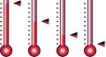 Thermometer or barometer arrows