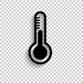 Thermometer - black vector icon