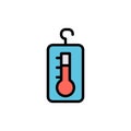 Thermometer, chemistry icon. Simple color with outline vector elements of stinks icons for ui and ux, website or mobile