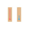 Thermometer cold heat icon. Simple line, outline vector of two color weather icons for ui and ux, website or mobile application Royalty Free Stock Photo