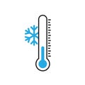 Thermometer cold icon - From forecast, Climate and Meteorology icons, widget icons Royalty Free Stock Photo