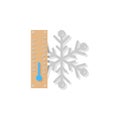 Thermometer cold snowflake icon. Simple line, outline vector of two color weather icons for ui and ux, website or mobile