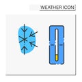 Thermometer color icon