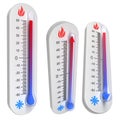 Thermometer concepts - rise and fall of temperat