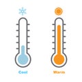Thermometer, Cool and Warm-Vector Illustration