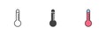 Thermometer different style icon set