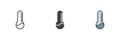 Thermometer different style icon set