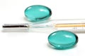 Thermometer and fever reducers Royalty Free Stock Photo