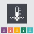 Thermometer flat icon.