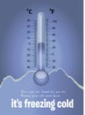 Thermometer Freezing Royalty Free Stock Photo