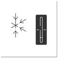 Thermometer glyph icon