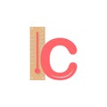 Thermometer heat celsius icon. Simple line, outline vector of two color weather icons for ui and ux, website or mobile application
