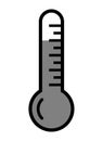 Thermometer hot cold temperature symbol Royalty Free Stock Photo