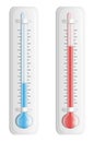 Thermometer. Hot and cold temperature. Vector. Royalty Free Stock Photo