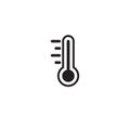 Thermometer flat icon vector illustration