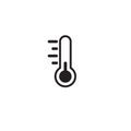 Thermometer flat icon vector illustration