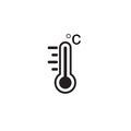 Thermometer flat icon vector illustration