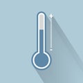 Thermometer icon, vector illustion flat design style. Royalty Free Stock Photo