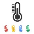 Thermometer icon. Flat design style. Royalty Free Stock Photo