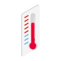 Thermometer icon, isometric 3d style Royalty Free Stock Photo
