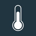 Thermometer flat icon. Temperature line symbol, modern minimal flat design style, vector illustration Royalty Free Stock Photo