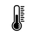 Thermometer icon or temperature symbol, vector and illustration Royalty Free Stock Photo