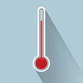 Thermometer icon, vector illustion flat design style. Royalty Free Stock Photo