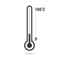 Thermometer icon, vector illustion flat design style. Royalty Free Stock Photo