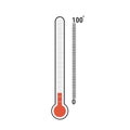 Thermometer icon, vector illustion flat design style. Royalty Free Stock Photo