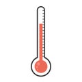 Thermometer icon, vector illustion flat design style. Royalty Free Stock Photo