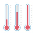 Thermometer icon, vector illustion flat design style. Royalty Free Stock Photo