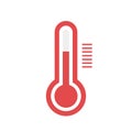 Thermometer icon, vector illustion flat design style. Royalty Free Stock Photo