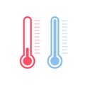 Thermometer icon, vector illustion flat design style. Royalty Free Stock Photo