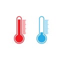 Thermometer icon, vector illustration. Cold, Hot weather. Flat design Royalty Free Stock Photo