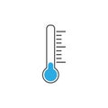 Thermometer icon, vector illustration. Cold weather. Flat design Royalty Free Stock Photo