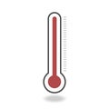 Thermometer icon on white background.