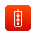 Thermometer indicates low temperature icon digital red