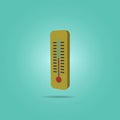 Thermometer isometric icon. Simple color vector of science icons for ui and ux, website or mobile application Royalty Free Stock Photo