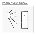 Thermometer line icon