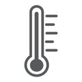 Thermometer line icon, measurement and instrument, temperature sign, vector graphics, a linear pattern on a white