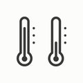 Thermometer line simple icon. Weather symbols. Meteorology. Forecast design element. Template for mobile app, web and