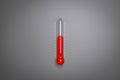 Thermometer measuring air temperature isolated on grey