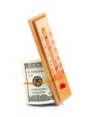 Thermometer and money